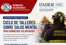 Bomberos de Concepción del Uruguay y UADER impulsan un ciclo de talleres sobre salud mental