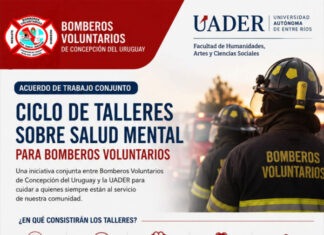 Bomberos de Concepción del Uruguay y UADER impulsan un ciclo de talleres sobre salud mental