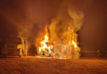 Incendio de camiones en Ruta 42: dos vehículos con pérdidas totales y uno dañado parcialmente