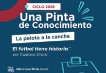 Gustavo Sirota disertará sobre el fenómeno futbolístico en Concepción del Uruguay