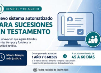 La Justicia entrerriana digitaliza las sucesiones sin testamento desde el 1° de agosto