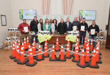 Entregaron cascos y kits de prevención vial a nueve localidades entrerrianas