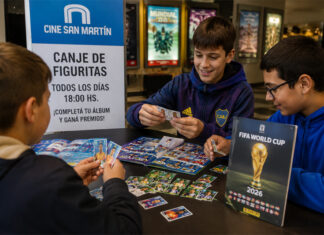 Todos los días, a las 18, hay intercambio de figuritas en el Cine San Martín