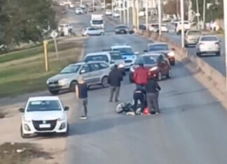 Accidente en el acceso Bruno: un motociclista herido