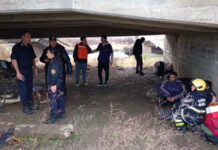 Un micro cayó de un puente en la Ruta 7: hay heridos y buscan a uno de los choferes