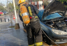 Controlaron un principio de incendio en un automóvil en 9 de Julio y Perú