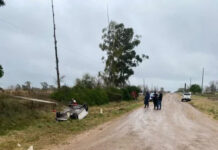 Una mujer sufrió heridas leves tras volcar con su auto en Villa Elisa