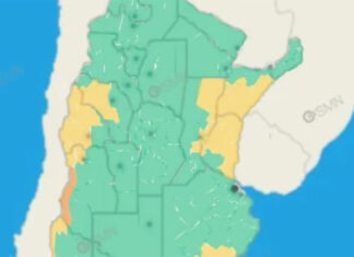 Alerta amarilla por tormentas en gran parte de Entre Ríos