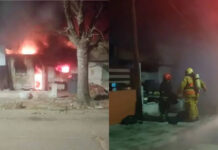 Un incendio destruyó tres viviendas y un hombre murió tras sufrir una descompensación