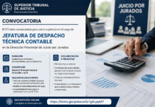 El STJ abrió una convocatoria para cubrir un cargo contable en Juicio por Jurados