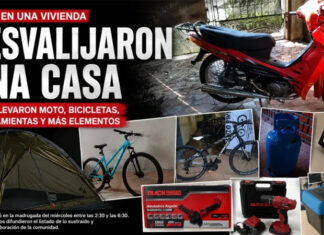 Delincuentes robaron una moto, bicicletas y herramientas