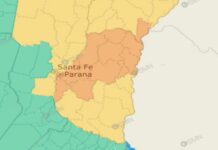 Elevan la alerta por tormentas en Entre Ríos
