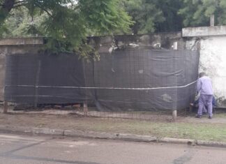 Repararán el muro del Cementerio tras el derrumbe