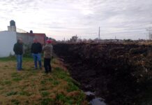 Finalizó la limpieza del desagüe pluvial en barrio AGMER