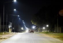 El acceso Rodríguez Artusi estrenó iluminación LED