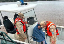 Prefectura rescató a una mujer que se ahogaba en el río Uruguay