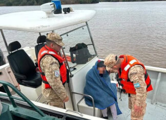 Prefectura rescató a una mujer que se ahogaba en el río Uruguay