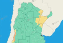 Alerta amarilla por tormentas para el norte de Entre Ríos