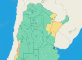 Alerta amarilla por tormentas para el norte de Entre Ríos