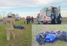Un motociclista resultó herido tras volcar en la Autovía 12