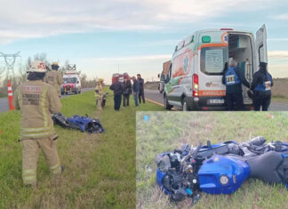 Un motociclista resultó herido tras volcar en la Autovía 12