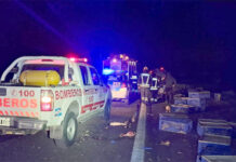 Choque entre dos camiones sobre la Autovía Artigas dejó un herido