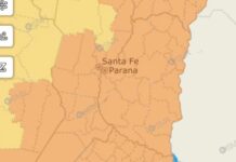 Renuevan el alerta naranja por tormentas y fuertes vientos para toda Entre Ríos