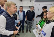 AGMER llevó su protesta hasta la visita de Frigerio a Basavilbaso