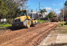 Continúan los trabajos de mejoramiento de calles en barrio San Isidro