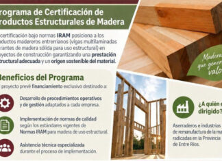 Convocan a certificar productos estructurales de madera