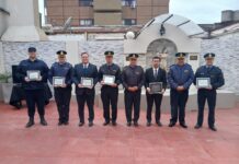 La Jefatura Departamental renovó su patio interno y reconoció a policías por sus logros académicos