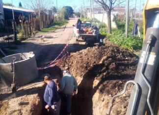 Avanza la ampliación de la red cloacal en la zona norte