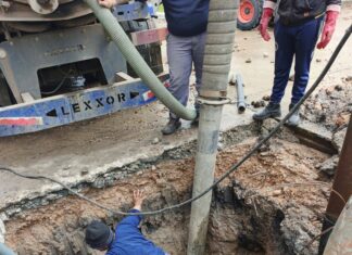 María Auxiliadora. Repararon el caño y se normalizó el suministro de agua