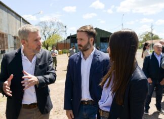 Frigerio supervisó en Concordia la prevención ante posibles crecientes