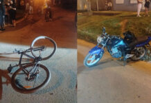 Tres personas heridas en un choque entre una moto y una bicicleta en Concordia