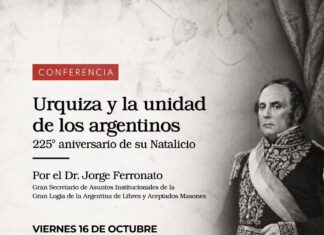 La masonería abre sus puertas para homenajear a Urquiza