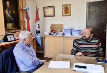 Lauritto recibió al intendente de Enrique Carbó para analizar temas de gestión