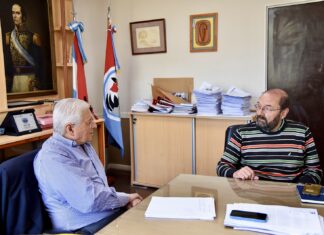 Lauritto recibió al intendente de Enrique Carbó para analizar temas de gestión