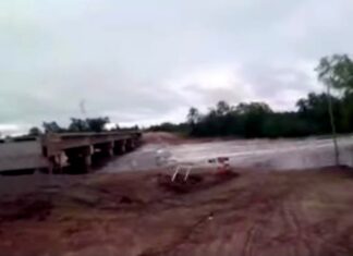 Lluvias y creciente. La crecida del arroyo Molino mantiene cortado el acceso norte