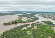 El río Uruguay sigue alto y prevén un descenso lento